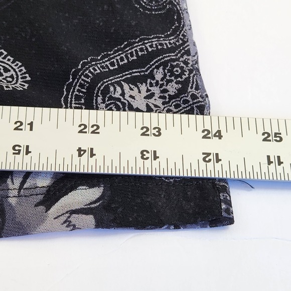 Coldwater Creek Womens Top Size 2X Black Semi Sheer Y2K Sequin Floral Whimsigoth - Picture 9 of 16